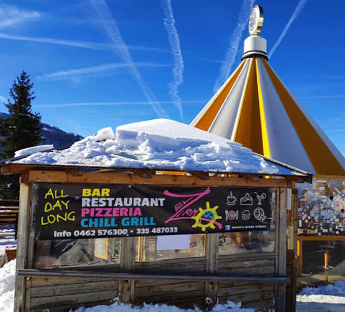  El Zirmo Ristorante/Pizzeria/Mountain Club a Predazzo,ai piedi degli impianti di risalita dell’incantevole Ski Area Alpe Lusia